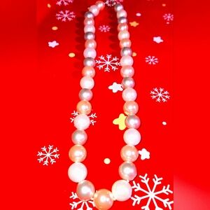 PEARL Necklace, Single Strand *12mm Salt Water Shell Pearls*